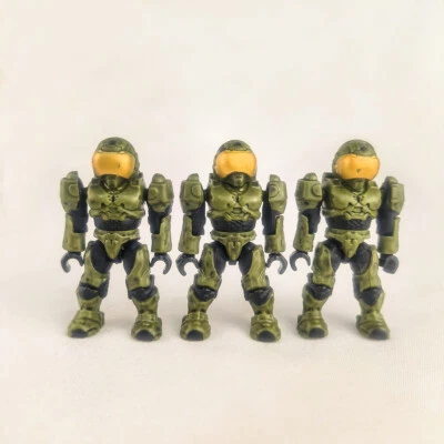 3Pcs Halo Mega Construx Bloks Halo 3 Security Spartan Green Figure Olive - Image 1 of 3