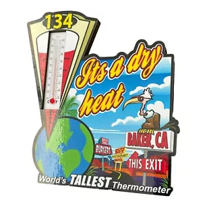 Worlds Tallest Thermometer Baker, CA wooden 3D Fridge magnet thermometer - Picture 1 of 4
