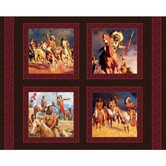 Nativo Americano - Panel de almohada de edredón de tela - Tela tejida 100 % algodón Foto 1 de 1