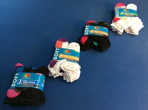Women's socks (Fruit of the Loom) soft cushioned crew, ankle, or no show 10 pk - Picture 1 of 13