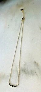 JOYA Collection 16"- 18" Genuine Deco Crushed Black Diamond Multi Dot Necklace - Picture 1 of 9