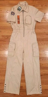 Womens PUMA We Are Legends Jumpsuit Size M NEW w/ Tag 2021 Tan Wide Legs WAL - image 1 of 4