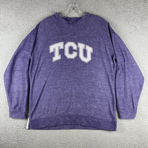 NCAA TCU Women's Sweatshirt Sweater Size XL Purple Long Sleeve Cover