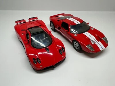 Lote de 2 Coches Motor Max Ford GT y Pagani Zonda C12 1:24 Foto 1 de 4