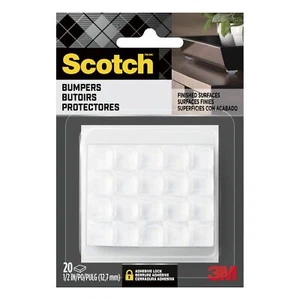 Scotch Square Bumpers, SP954-NA, 1/2 in, Clear - Picture 1 of 5