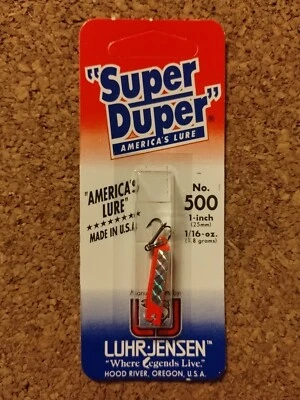 NOS   Luhr Jensen     Super Duper  500   Fire / Silver Fishing Lure  - Image 1 of 3