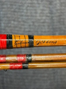 Vintage 8' Hexagon Shaped Bambus Fliegenrute 3 Stück C Gibbons in gebrauchtem Zustand - Bild 1 von 12