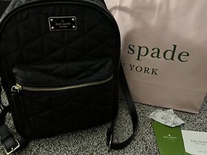 Kate Spade New York Backpack Small Bradley Wilson Road Black Diamond Quilt