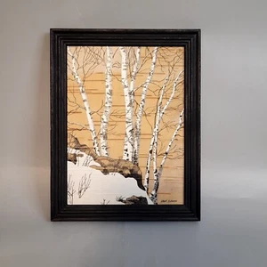 Ridge Top Birches Originial Painting by Lloyd Scherer 1979 - Picture 1 of 7