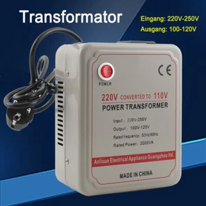 Convertidor de voltaje 2000W para 220-250V a 100-120V Step down Converter Transformer - Imagen 1 de 12