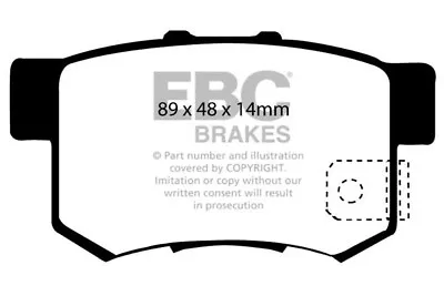 EBC Greenstuff Rear Brake Pads For Suzuki SX4 2.0 TD (2009 > 14) • 41.24€