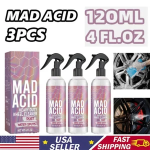 3X Mad Acid- Heavy-Duty Wheel Cleaner, Water Spot Remover for Cars,Glass Cleaner - Picture 1 of 16