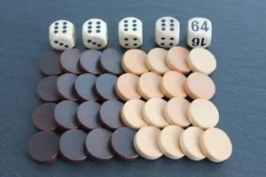 Spielsteine für Backgammon, Dame, Mühle, Tavli u.a. - Bild 1 von 1