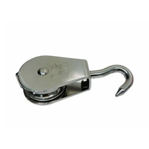 2" Stainless Steel Lifting Swivel Hook Block Used for 3/8" Wire Rope - Picture 1 of 9