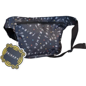 FRIENDS Black Logo Adjustable Zipper Fanny Pack Bum Bag NEW - Picture 1 of 7
