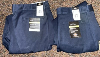 Dickies Blue Loose Fit Straight Leg Double Knee Twill 44x32 Or 46x30 NWT(RB) - Image 1 of 3