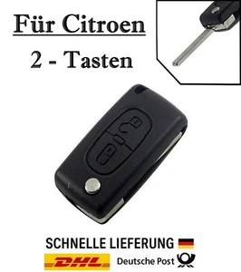 1x Ersatz Klappschlüssel Gehäuse für Citroen 2-Tasten Fernbedienung KS02 - VA2 - Picture 1 of 4