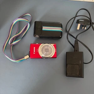 CANON IXUS 150 16.0MP | Red Compact Digital Camera | with Charger, Battery - Picture 1 of 13