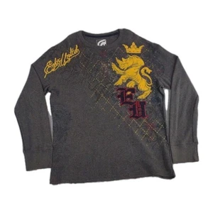 Ecko UnLtd Y2K Embroidered Defined By Design Long Sleeve Shirt Men's Sz XL - Picture 1 of 13