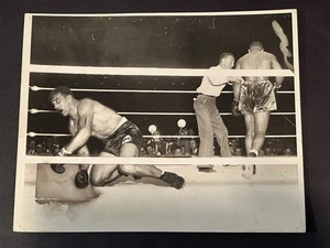 1935 Joe Louis, Primo Carnera Type 1 Boxfoto brauner Bomber KO’s ehemaliger Champ - Bild 1 von 2