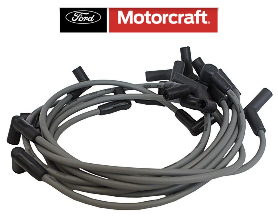 Juego de cables de bujías OEM MOTORCRAFT para Ford Bronco F150 F250 5,0 L V8 Foto 1 de 3