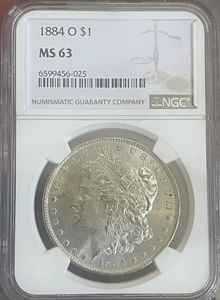 1884 O Morgan Silver Dollar ~ MS 63 ~ GRADED by NGC ~ UNCIRCULATED! - Picture 1 of 2
