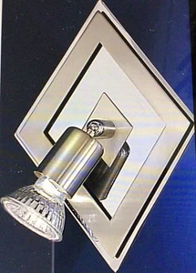 EGLO-82062 Diamond Base Single Spot Wall Lights x 3 Nickel Matt/ Chrome New - Picture 1 of 7