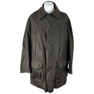 Barbour Coat Rare Vintage XL Men's Green Boarder Two Crest C83 1980s - Picture 1 of 16