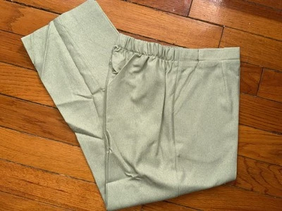 Calça extensor de cintura elástica feminina Haband vintage nova com etiquetas tamanho 16P verde pequena - Imagem 1 de 4