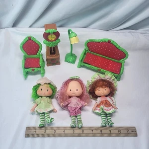 VTG 1979 Strawberry Shortcake Doll Lot + Furniture Cafe Ole Lime Chiffon Apricot - Picture 1 of 24