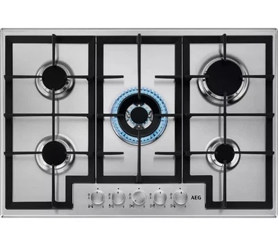 309) AEG HGB75400SM 75 cm Gaskochfeld - Edelstahl - Bild 1 von 4