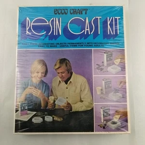 Vintage 1970 Ecco Craft Cast Resin Kit Sealed Very Rare Retro Hippie Decor - Picture 1 of 12