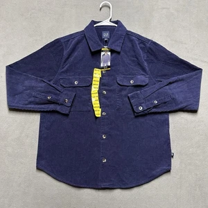 NUEVA CAMISA GAP para hombre mediana azul marino pana manga larga abotonada precio de venta sugerido por el fabricante $80 - Imagen 1 de 12