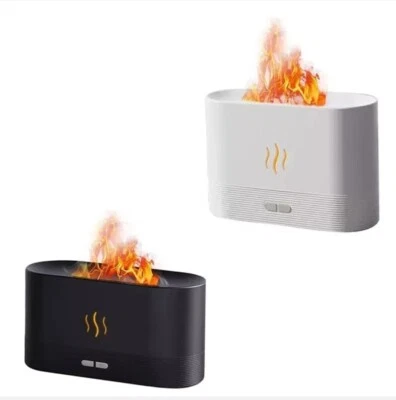 UMIDIFICATORE DIFFUSORE AROMA EFFETTO FIAMMA AROMATERAPIA OLI ESSENZIALI PROFUMO - Immagine 1 di 4