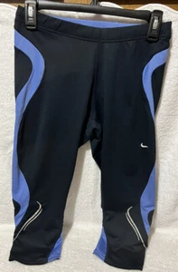 Nike Dri Fit Running Capri Leggings Mujer L Azul Y Azul Claro LEER MÁS ABAJO - Imagen 1 de 3