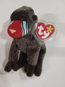 TY Beanie Baby ~ "CHEEKS" Baboon Plush Beanie Babies 1999 NWT  - Picture 1 of 5