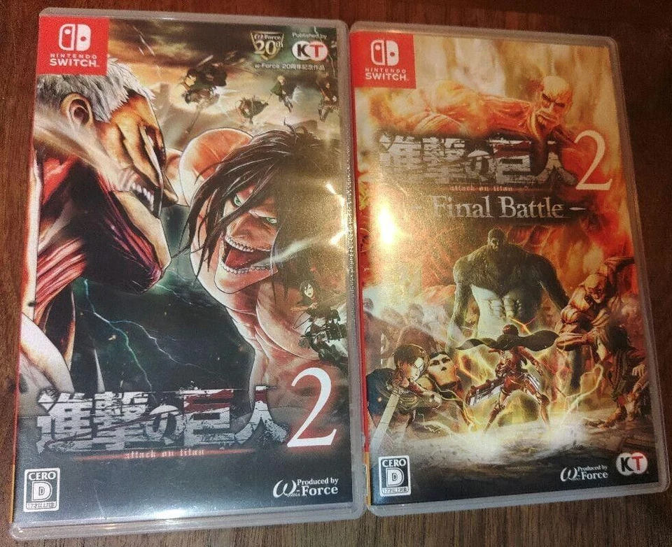 Shingeki no Kyojin 2 Attack on Titan 2 & Final Battle set Nintendo Switch Japan - Image 1 of 3