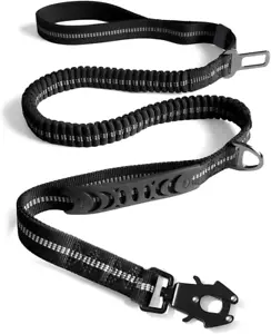4-6FT Heavy Duty Dog Leash for Large Dogs, Shock Absorbing Bungee Tactical Dog L - Picture 1 of 9