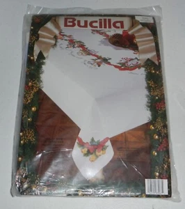 Bucilla 12 Twelve Days of Christmas 60" ROUND Tablecloth Cross Stitch Kit #83067 - Picture 1 of 3