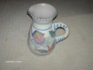 Vintage Honiton Keramik handbemalt großer Krug 21 cm hoch 12 cm breit - Bild 1 von 5