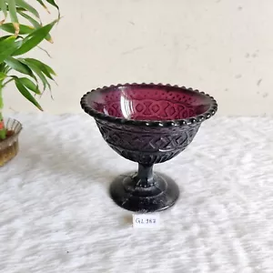 Antique Purple Amethyst Glass Bowl Old Glassware Collectible Rare GL987 - Picture 1 of 9