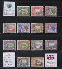 WC1_27110.BRITISH COL.:DOMINICA. 1938-1947 KGVI set. Sc. 97-110. MNH & MLH