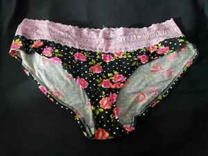 Vtg rare low rise hiphugger spell out victorias secret thick lace waistband sz L - Picture 1 of 5