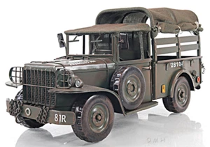Dodge M37 Militärkommando LKW Metall Modell 13 Zoll US-Armee 1950er Jahre Koreakrieg Dekor - Bild 1 von 10