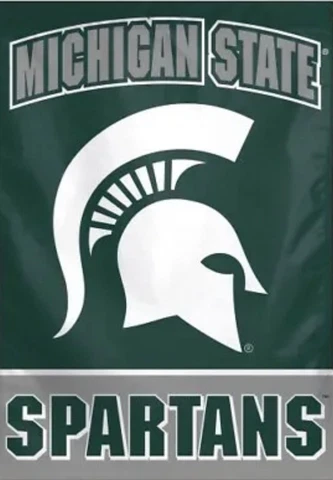 MICHIGAN STATE SPARTANS HOUSE FLAG 28"X40" WALL BANNER NCAA OFFICIALLY LICENSED Cover