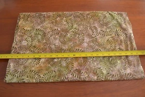 By 1/2 Yd, Dark-Green Vines on Brown & Green Batik/Moda/Mirage Batiks/4503,M8857 - Picture 1 of 5