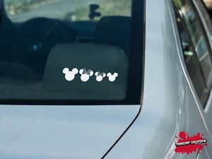 Disney Mickey Ears Family Silhouette Vinyl Decal - Family Decal | Stick Figure | - Picture 1 of 5