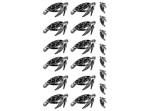 Calcomanías de vidrio fundido negro de 0,5 a 1 pulgada de tortugas marinas 20 piezas - Imagen 1 de 1