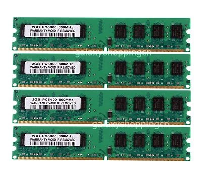 8 G 8GB 4X 2GB 2 GB DDR2 800MHz PC2-6400 240PIN DIMM Desktop Memory RAM NON-ECC - Image 1 of 4