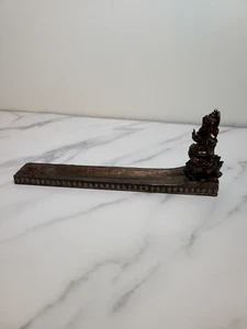 Hindu God Ganesh Incense Holder Bronze Cast - Picture 1 of 3